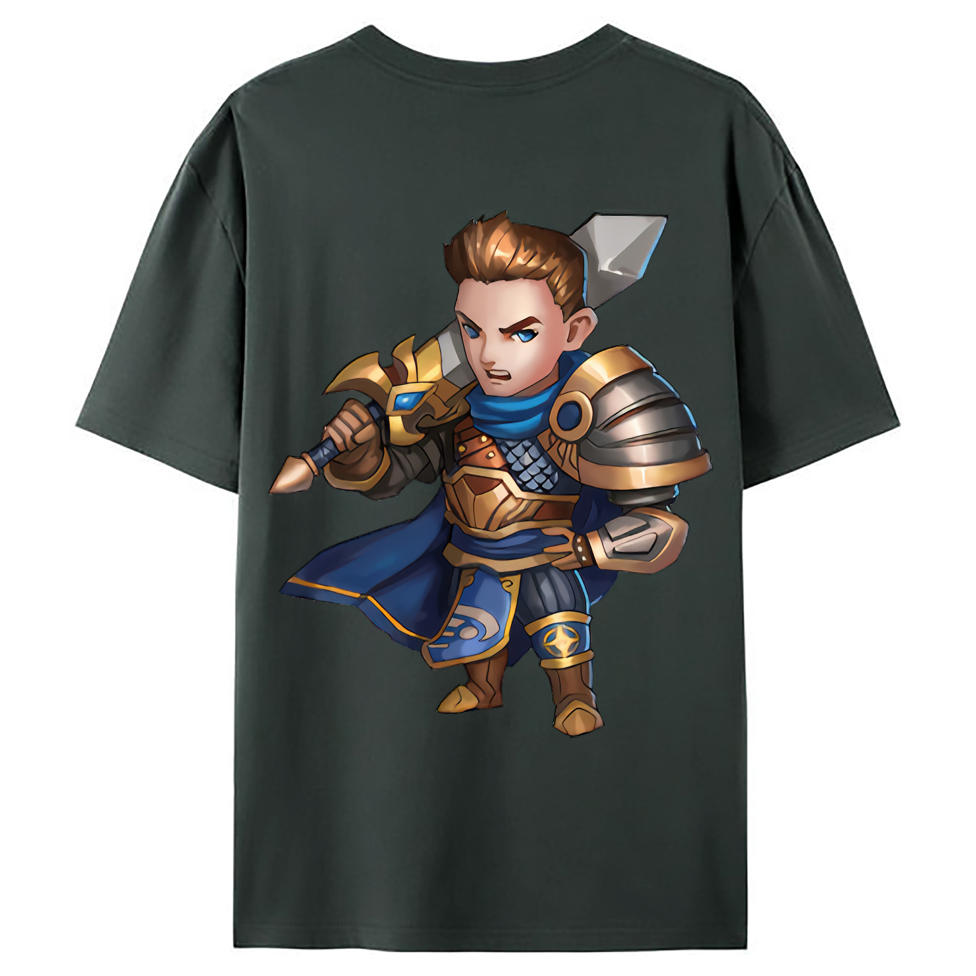 （画像用） リーグ・オブ・レジェンド League of Legends LOL 綿100％ メンズ半袖Tシャツ（バックプリント） 通気性